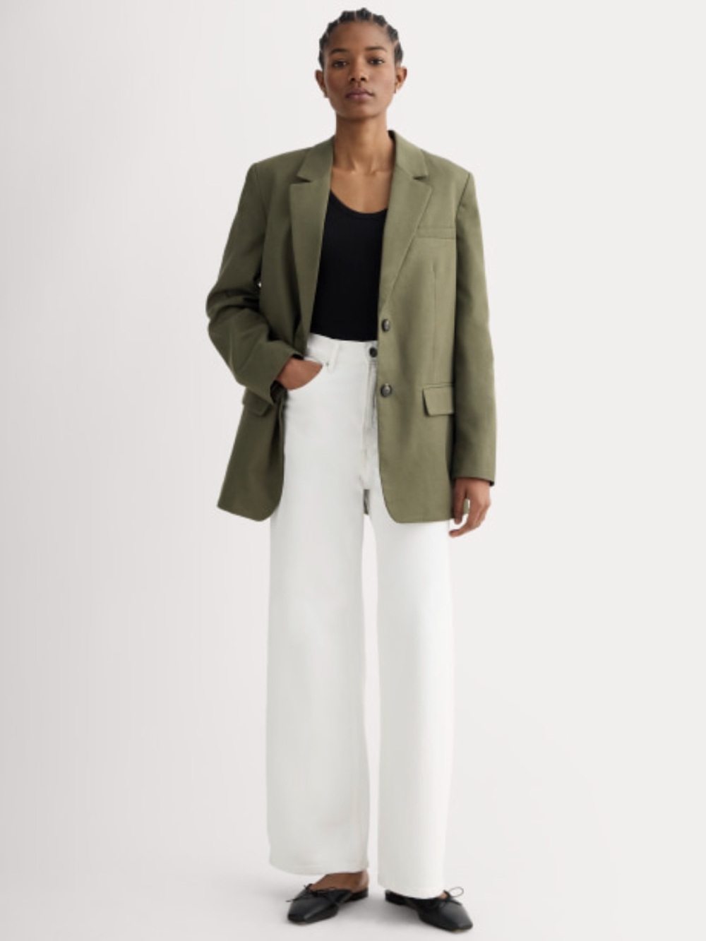 Everlane Way High Sailor Jean in White
